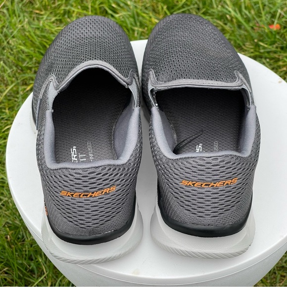 Skechers Equalizer Double Play Shoes Mens 7.5 Wide Gray Slip On Loafer 51509W - Picture 11 of 16